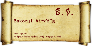 Bakonyi Virág névjegykártya