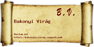 Bakonyi Virág névjegykártya